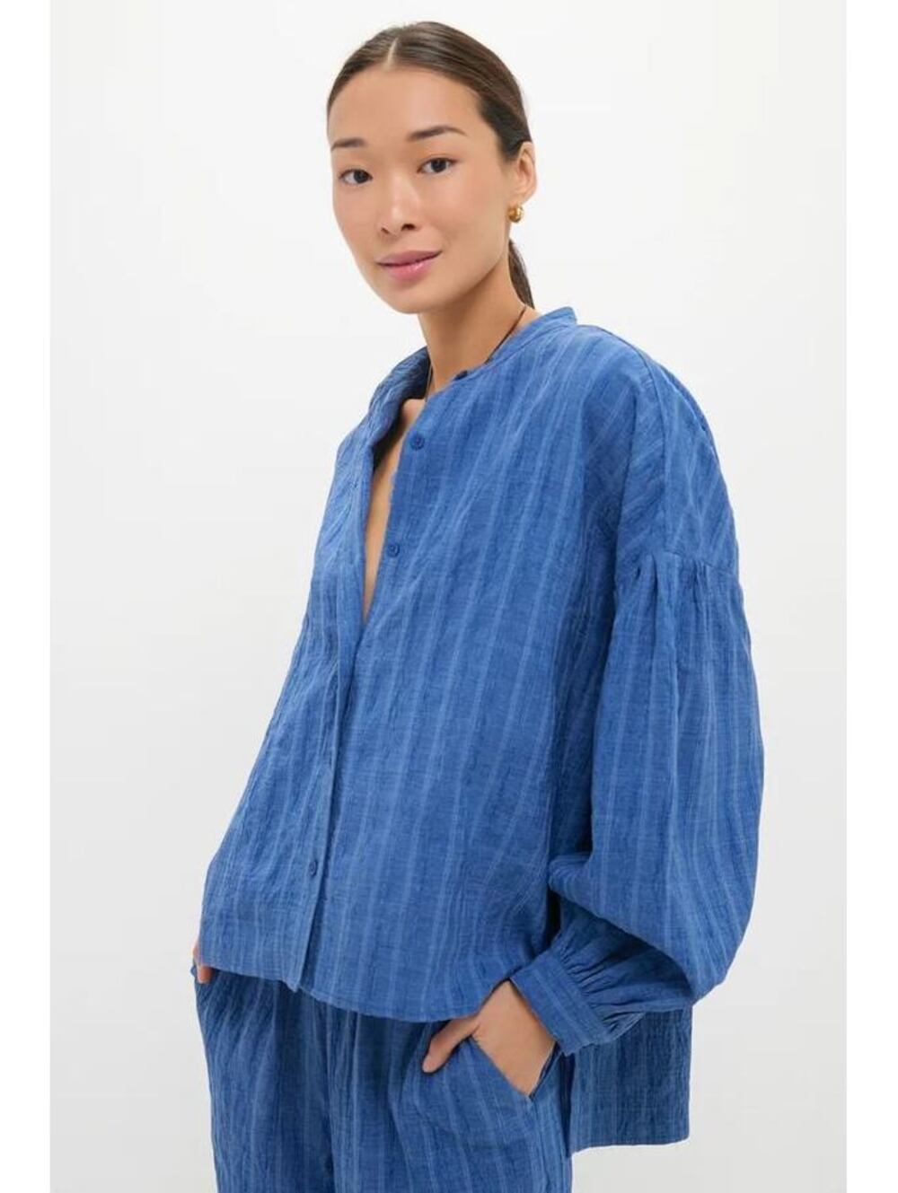 Tuckernuck Shadow Stripe Juliette Button Down Size XS New